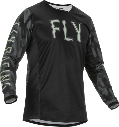 Fly Racing Fly Racing 375-524L Kinetic S.E. Tactic Jersey Black/Grey Camo Lg