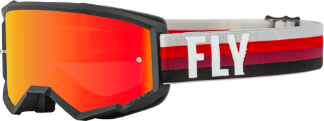 Fly Racing Fly Racing 37-51712 Youth Zone Goggle Black/Red W/ Red Mirror/Amber Lens
