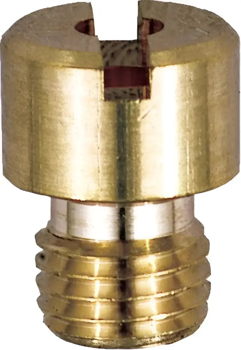 Brass powersports jet with threaded connection for jet kits and carburetor tuning