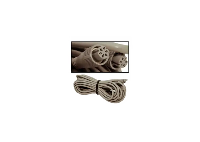 Gray furuno nmeacable with 2x6pinconnector and multi-pin connectors, 10M length