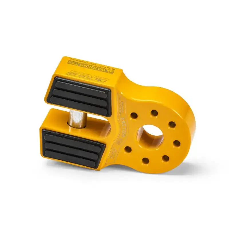 Factor 55 Flatlink Winch Shackle Mount in vibrant yellow finish, designed for durability and strength in off-road and marine winching operations, RV, Automotive, Powersports, exterior, truck accessories, interior, truck bed, RV parts, Winches & Hitches, AVADA - Best Sellers, Powersports Accessories