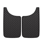 Black diamond pattern Plasticolor mud guard with diamond plate design for vehicle protection