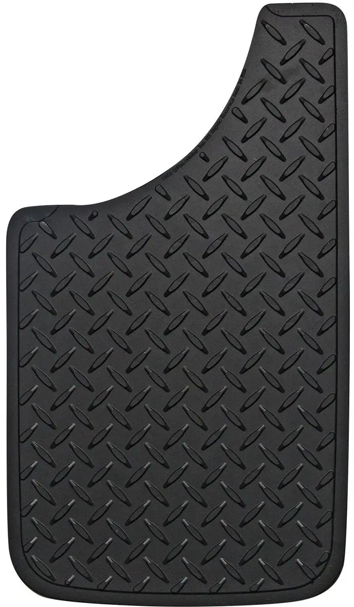 Black rubber mud guard with diamond plate pattern for Plasticolor Mud Guard 11x19