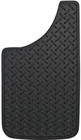 Black rubber mud guard with diamond plate pattern for Plasticolor Mud Guard 11x19