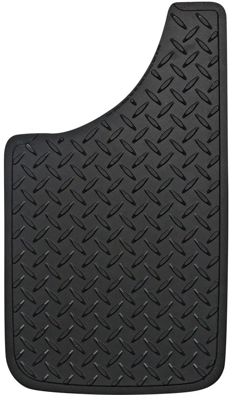Black rubber mud guard with diamond plate pattern for Plasticolor Mud Guard 11x19