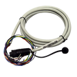 Coiled gray Furuno NMEA 0183 cable assembly GP33 with multi-colored wires and black connector
