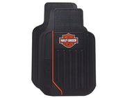 Black rubber Harley-Davidson plasticolor floor mat 001384R01 for universal fit