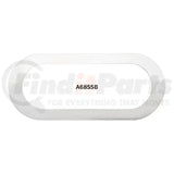 Oval white trim ring with chrome bezel for 00212327p Optronics Poly build