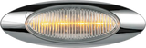 Oval chrome LED light from Optronics M1 LED with ambient clear color and bullet connector