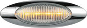 Oval chrome LED light from Optronics M1 LED with ambient clear color and bullet connector