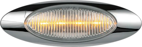 Oval chrome LED light from Optronics M1 LED with ambient clear color and bullet connector