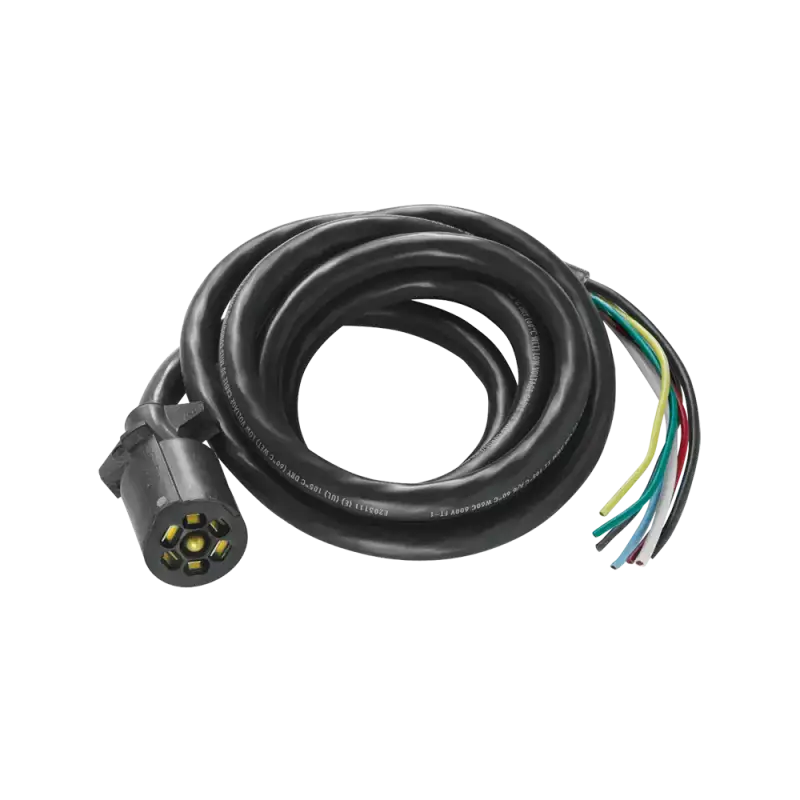 002478 Bulldog/Fult 7-Way Molded Trailer End W/ 8’ Cabl - Hitch Accessories