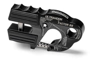Factor 55 Ultra Hook Black, heavy-duty vehicular recovery hook with precision engineering and closed system shackle mount.