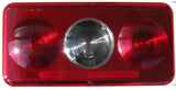 Rectangular red taillight with three circular lenses from Creative Pro Command Ultra Modern Rec Triple Tl