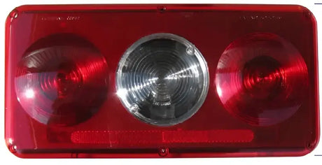 Rectangular red taillight with three circular lenses from Creative Pro Command Ultra Modern Rec Triple Tl