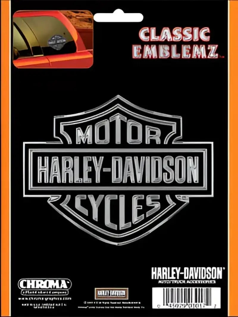 003017 Chroma Decal Harley-Davidson 6X8 Chrome Decal Ac