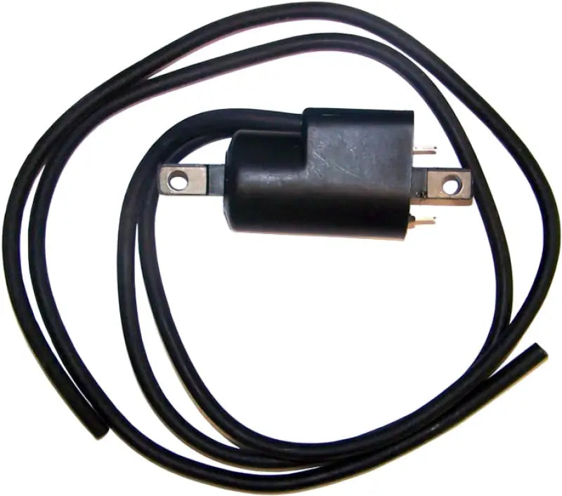 Black ignition coil with wires for better vehicle’s performance and driving experience