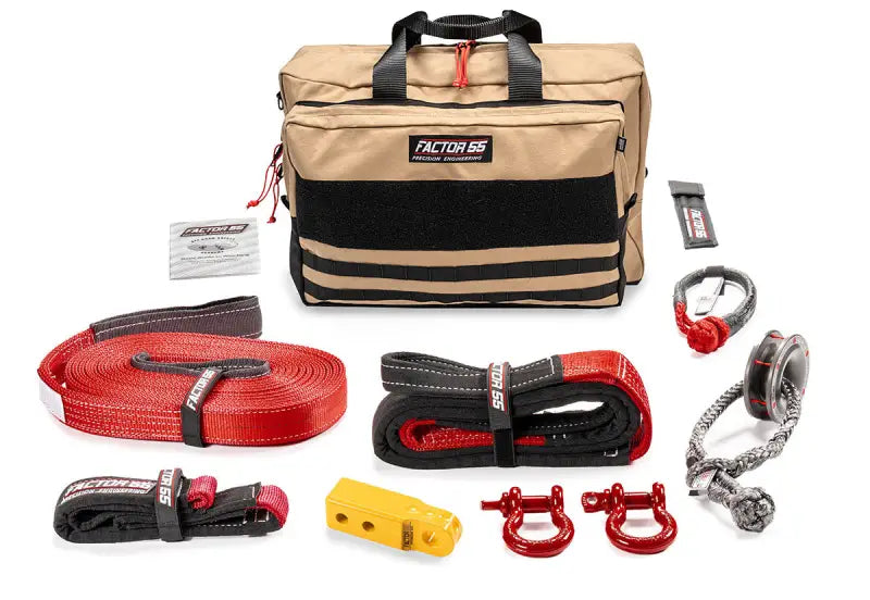 Off-road recovery gear set from Factor 55 SwTH Veh Rec Kit for tough off-road rescue tasks