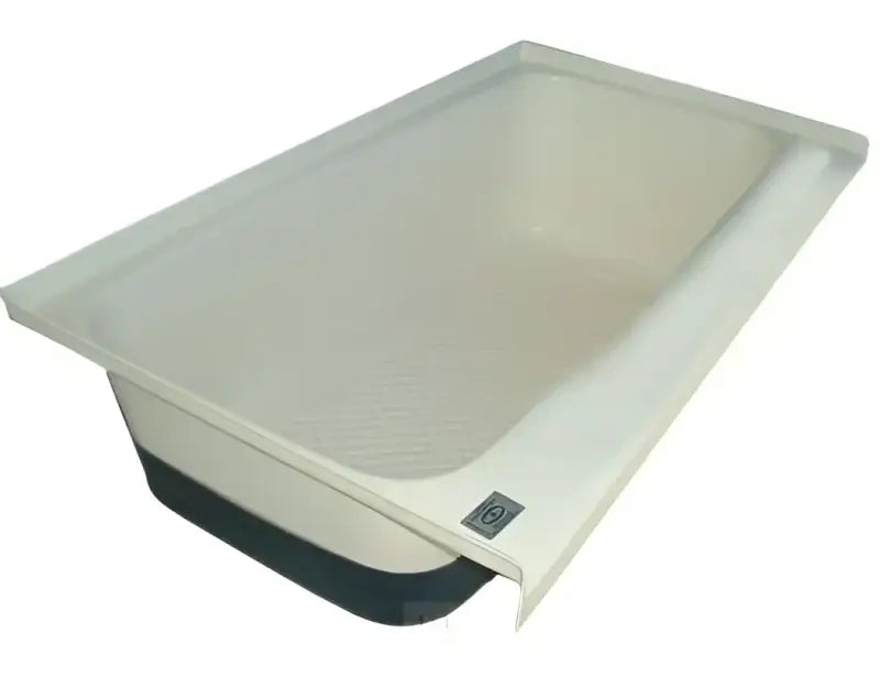 Rectangular white bathtub with Icon Right Hand Drain White for modern bathroom style