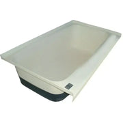 Rectangular white bathtub with Icon Right Hand Drain White for modern bathroom style