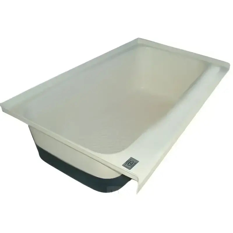 Rectangular white bathtub with Icon Right Hand Drain White for modern bathroom style