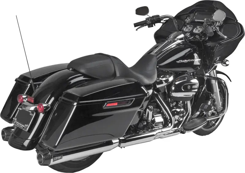 005-4550499D Comp S Slip On Touring M8 Chrome W/Carbon End Cap - Comp-S Slip-On