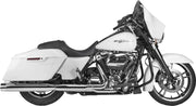 White Harley-Davidson touring M8 chrome motorcycle with chrome accents and polished end cap