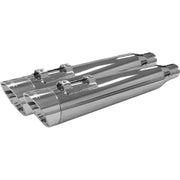 Chrome motorcycle exhaust mufflers with mounting brackets for 005-4560499D-PS Touring M8 Chrome