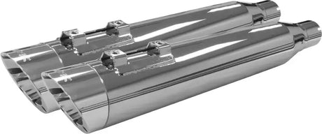 Chrome motorcycle exhaust mufflers with mounting brackets for 005-4560499D-PS Touring M8 Chrome
