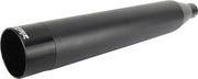 005-4640199-B Comp S 2in1 Exhaust Touring M8 Black W/Black End Cap 