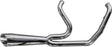 Chrome motorcycle exhaust system 2in1 for Softail M8 005-5120199-P Comp S Turnout
