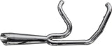 Chrome motorcycle exhaust system with two headers and muffler for 005-5140199-P Comp 2in1 exh flfb