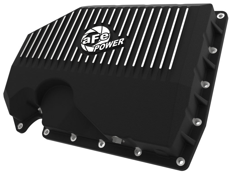 aFe 46-71240B aFe 05-19 VW 1.8L/2.0L w/o Oil Sensor Engine Oil Pan Black POWER Street Series w/ Machined Fins
