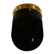 Black rounded Furuno Soundome cover assembly with gold rim for 300L models