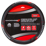 006694R01 Plasticolor Dodge Deluxe Steering Wheel Cover, designed for Dodge vehicles, provides a secure grip, ultimate comfort, and protection from extreme temperatures.