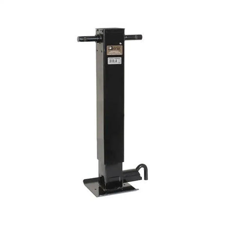 Black trailer jack from Buyers Products for heavy-duty support and stability