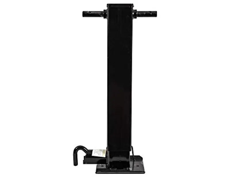Black trailer jack from Buyers Product for heavy-duty support and stability