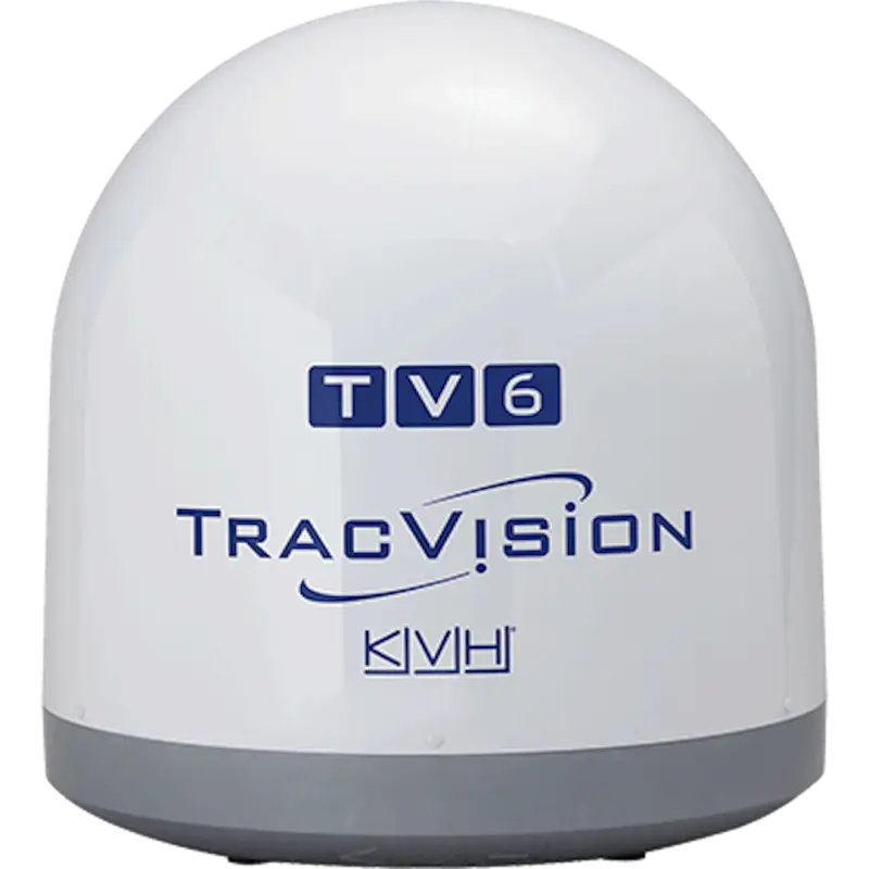 White dome baseplate for KVH Industry Tracvision TV6 satellite antenna system