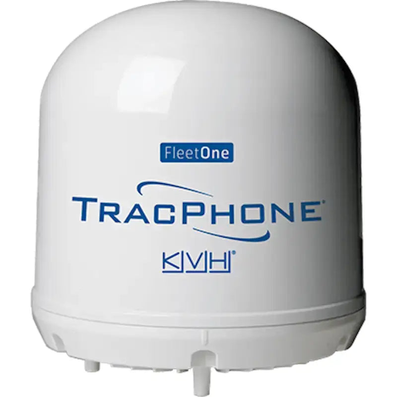 KVH Industry Tracphone Fleet One white dome satellite device