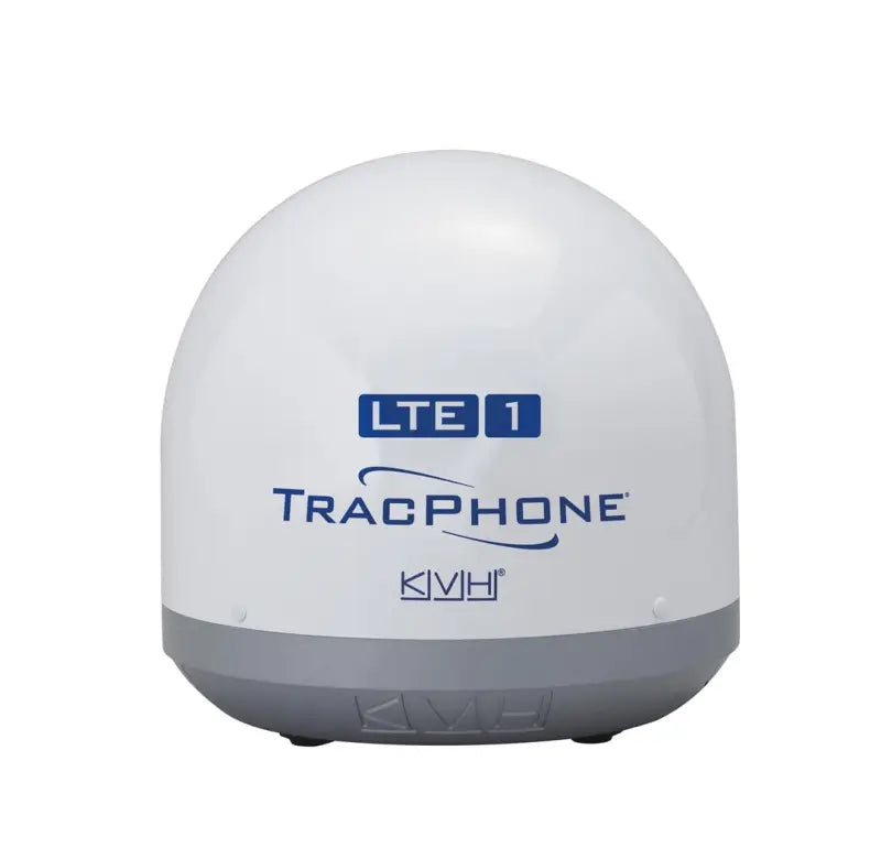 White dome-shaped satellite receiver for kvh industry trcphonelte-1cell wifi system