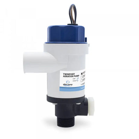 Blue and white Albin Cartridge Twnprt Aeratr pump for 1100 Gph 12V use
