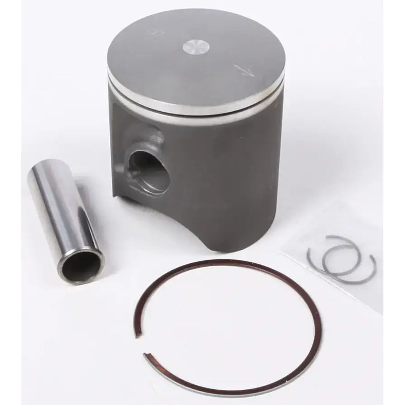 Dark gray piston kit with silver crown, piston pin, ring, and circlips for RV & truck parts
