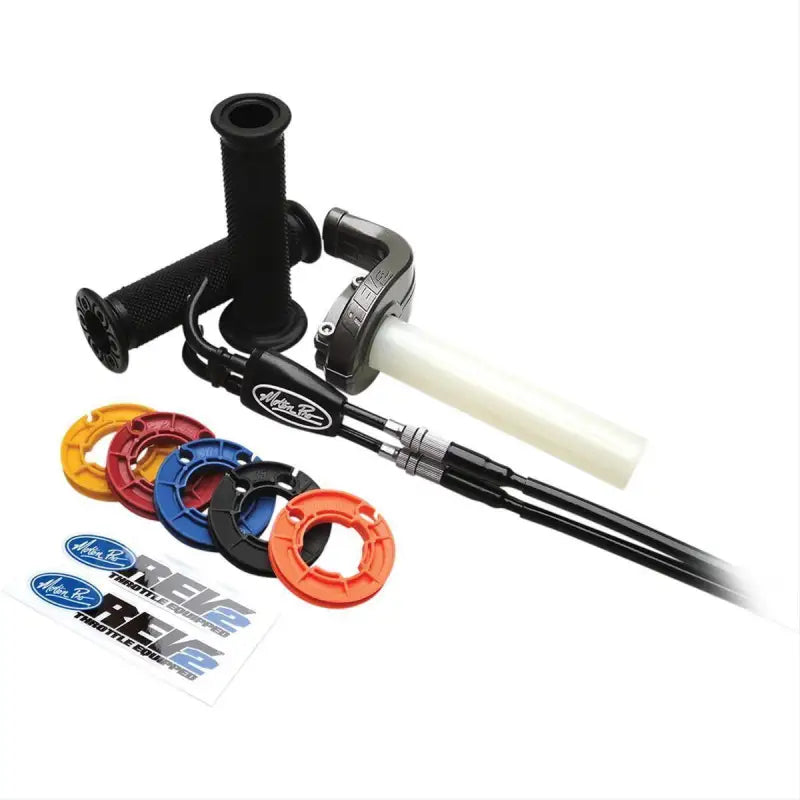01-1289 Motion Pro Rev 2 Black Vinyl Throttle Push Pull Set Husky - RV and Auto Parts