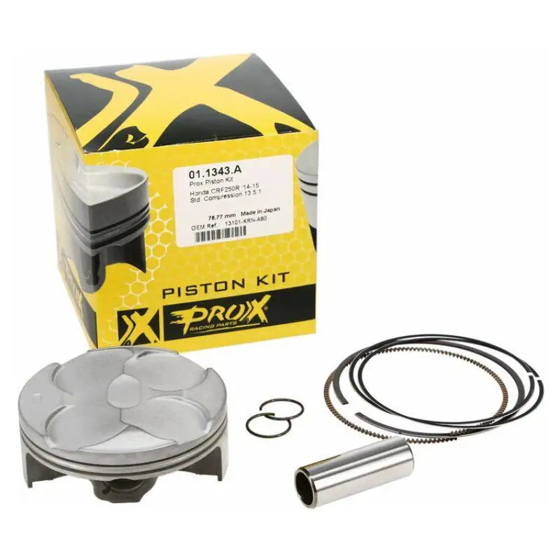 01.1343.C Prox Piston Kit Forged Nikasil Cyl 76.79/Std 13.5:1 Hon - RV and Auto Parts