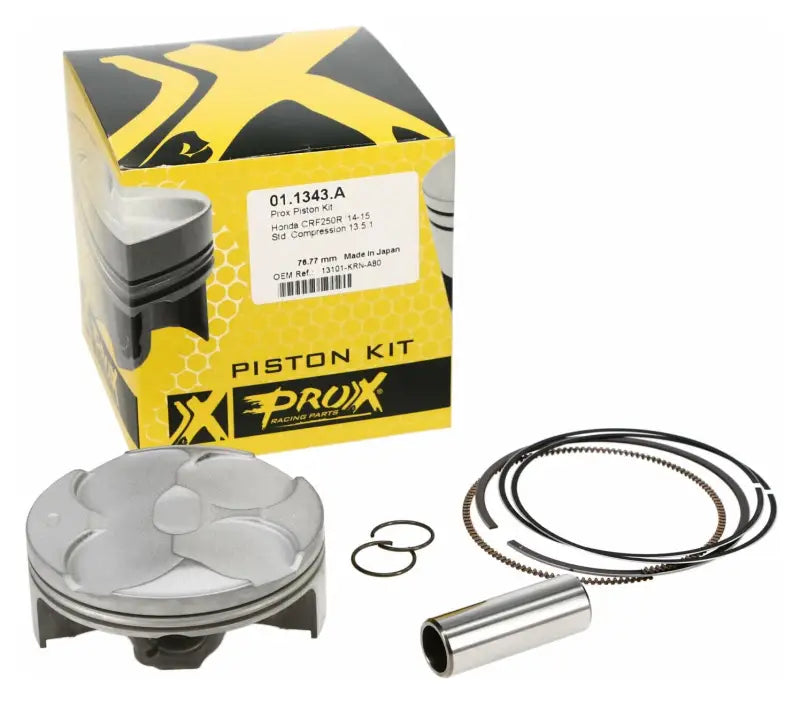 01.1343.C Prox Piston Kit Forged Nikasil Cyl 76.79/Std 13.5:1 Hon - RV and Auto Parts