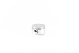 Silver-colored engine piston with three rings from 01.1487.000 piston kit for RV & truck parts