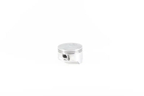 Silver-colored engine piston with three rings from 01.1487.000 piston kit for RV & truck parts
