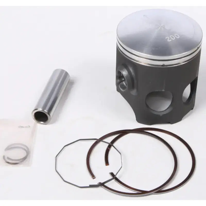 Disassembled piston kit with pin rings and clips for RV and truck parts