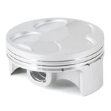 Silver forged aluminum piston kit with valve reliefs and ring grooves for Yamaha engines
