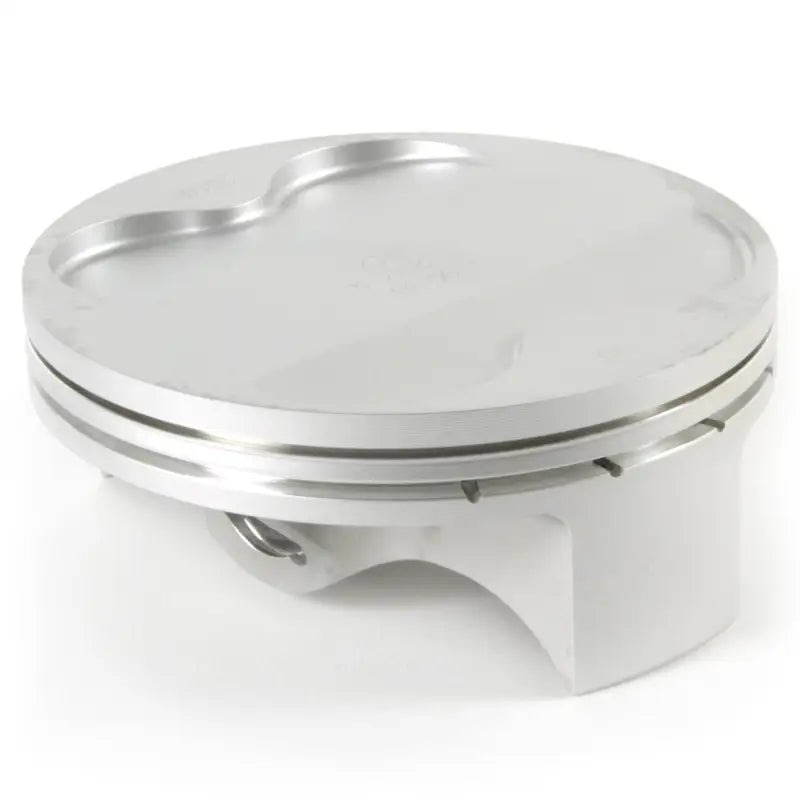 Clean silver piston kit with grooves for rings, perfect for RV and truck parts